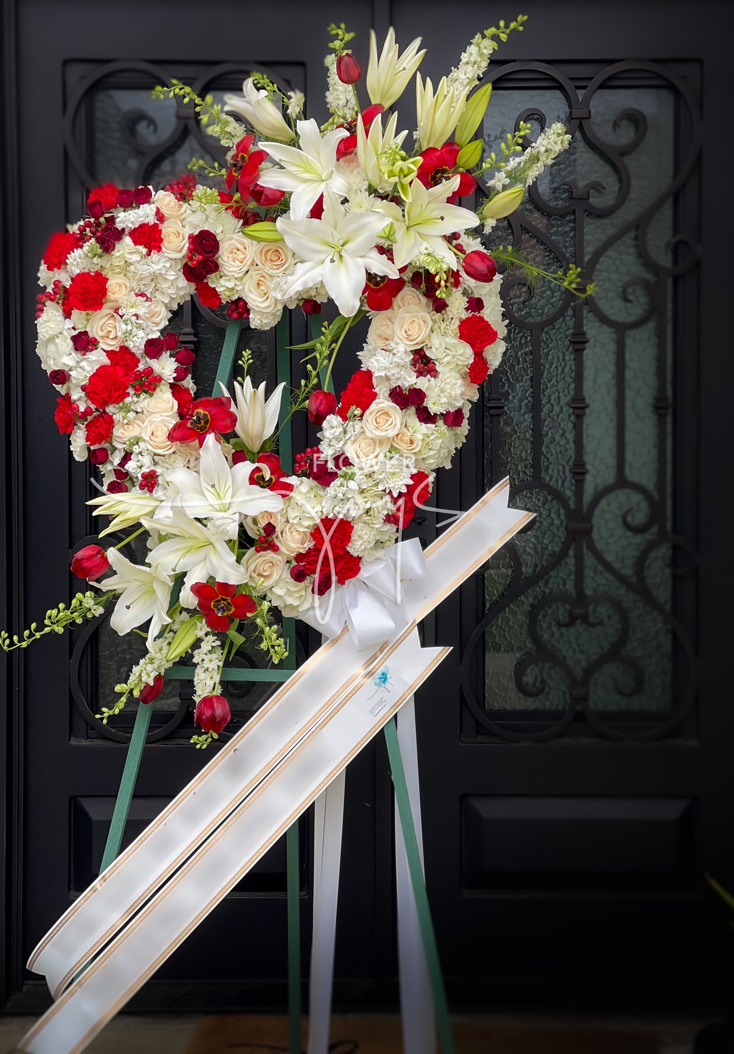 Precious Heart Sympathy Standing Spray - The price will vary depending on the style you choose.