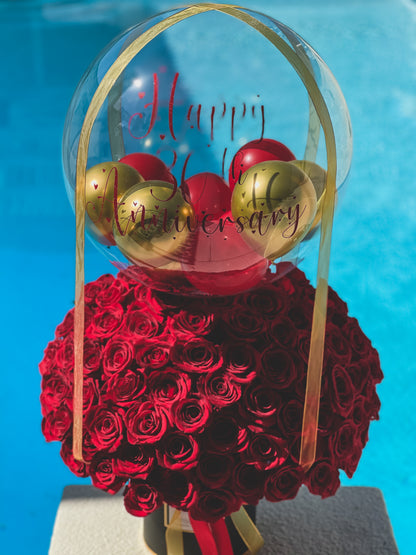 Scarlet Balloon Flower Box